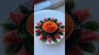 Fruit and vegetable plate decoration ideas super plate decoration skills shortsfeed [upl. by Deeanne]