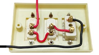 How To Make Electric Board 2 switch1 socket 1 holder connection [upl. by Grobe]