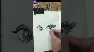 Draw Beautiful eyes easily Fast Drawing Step 3 shorts [upl. by Kelleher]