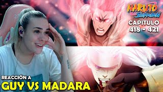 MADARA VS MAITO GUY  REACCIÓN A NARUTO SHIPPUDEN POR PRIMERA VEZ  418  421 [upl. by Anemix]