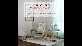 Le truc de pro Fabricville  Comment poser un ruban pour rideau ondulé [upl. by Ahmar757]