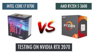 R5 3600 vs i7 8700  RTX 2070  Benchmarks Comparison [upl. by Templas667]