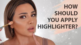 HOW TO USE HIGHLIGHTER THE CORRECT WAY 2021  NINA UBHI [upl. by Kalbli69]