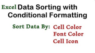 Sort Data By Icons Font Color and Cell Color in Excel [upl. by Warfourd]