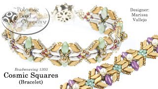 Cosmic Squares Bracelet Tutorial [upl. by Asirral]