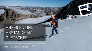 Anseilen am Gletscher Abstände in der Seilschaft Bremsknoten amp mehr  Tutorial 1118  LAB ICE [upl. by Selden]