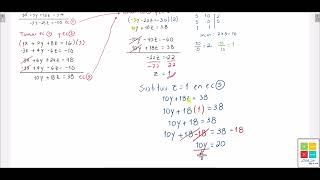 Resolución de sistema de ecuaciones lineales de tres variables con fracciones parte 2 [upl. by Daeriam]