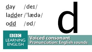 English Pronunciation 👄 Voiced Consonant  d  odd’ did and ladder [upl. by Delia458]