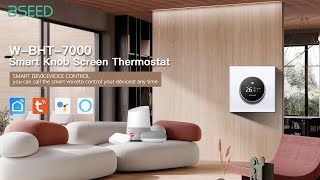 BSEED WBHT7000 Smart Knob Screen Thermostat [upl. by Euqinomod]