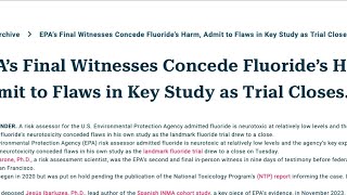 Federal Judge Orders EPA to Regulate Water Fluoridation as a Toxic Substance in the US [upl. by Vento]