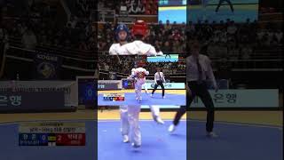 Spin back Kick taekwondo worldtaekwondo sparring kyorugi tkdcastelo shorts taekwondobrasil [upl. by Innob]