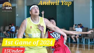 Andwil Yap in his 1st game for 2024 CityHoops 15U Studentofthegame 13Jan2024 [upl. by Ainoval]