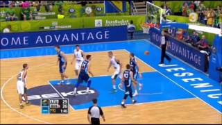 Linas Kleiza vs Bosnia and Herzegovina Eurobasket 2013 09092013 [upl. by Adnalue]