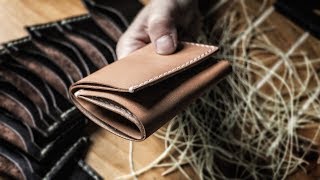 Making a Trifold Leather Wallet [upl. by Ennailuj]