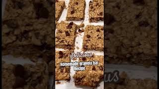 Healthy snack  Recipe  granola bars homemade recipe [upl. by Enisamoht]