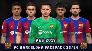 PES 2017  Barcelona Facepack Season 2023  2024 [upl. by Alyehs585]