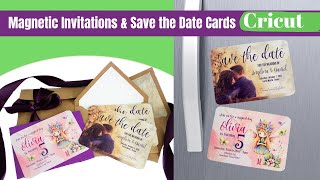 How to Make Magnetic Invitations and Save the Date Cards with Cricut Print then Cut [upl. by Dorris]