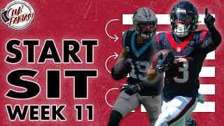 2023 Fantasy Football Week 11 StartSit Advice  NFL [upl. by Oremodlab]