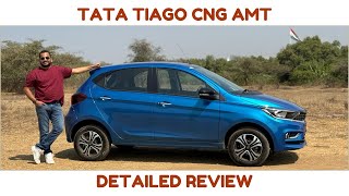 Tata Tiago CNG AMT Review  One Of A Kind [upl. by Dwinnell537]