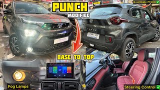 Tata Punch Pure Base to Top Modification with Price ✅ Tata Punch Base Model Modified ✅ [upl. by Codel]