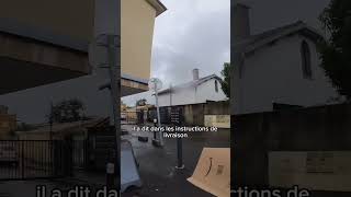 Un jour de pluie amazon livreur livreuramazon livraison colis delivery deliverydriver [upl. by Teleya]