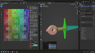 Blender 4 Vertex Colous amp Textools includig ID Baking in Substance Painter [upl. by Amadus]