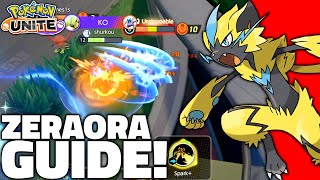 Zeraora is BY FAR the BEST Pokémon Heres how to play it Pokémon Unite Zeraora Guide amp Moveset [upl. by Edieh]