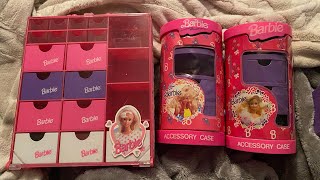 Mercari haul  Barbie vintage case comparison  vintage Barbie accessories [upl. by Tnairb]