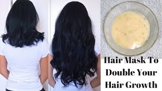 Hair Mask To Double Your Hair Growth In Just 1 Month  DIY Egg Hair Mask [upl. by Hutt]