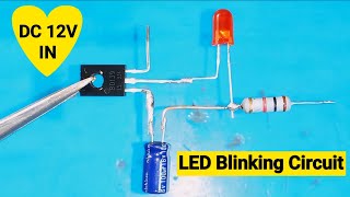 LED Blinking Circuit  Using BD139 Transistor NPN Lighting Tips [upl. by Geiger]