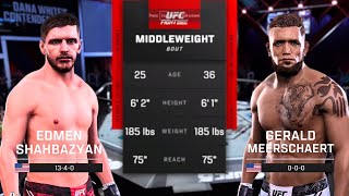 Edmen Shahbazyan vs Gerald Meerschaert FULL FIGHT  UFC 5 AI Simulation [upl. by Hector]