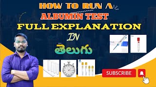 How to Run a albumin test full explanation In Telugu by Mr vineel [upl. by Robin712]