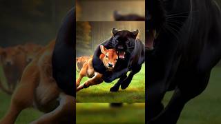 Black panther attack on a brown baby calf cow calf motherslove animals petlover wildlife [upl. by Ainesey]