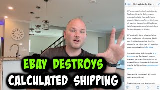 EBAY Makes HUGE Calculated Shipping Price Change Helps Buyers Hurts Sellers [upl. by Akkinahs]