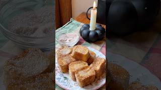 Easy French Toast recipe with hotdog buns ✨ frenchtoast breakfast easy baking fall [upl. by Norrej]