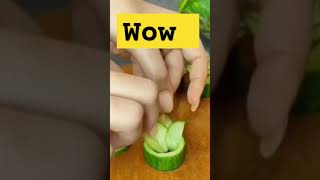 Cucumber decoration with tomato shortsyoutube short [upl. by Ateiluj]