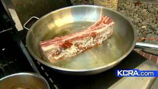 KCRA 3 Kitchen BBQ Ribs and Cheese Rolls [upl. by Merrell451]