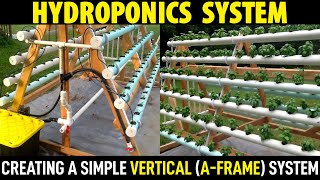 Creating a Simple Hydroponics System at Home  Vertical Aframe Farming Design [upl. by Vas418]