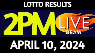 Lotto Result Today 200 pm draw April 10 2024 Wednesday PCSO LIVE [upl. by Leaper]