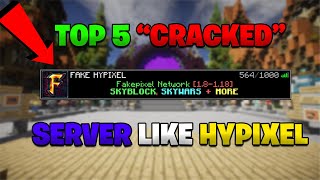 TOP 5 BEST CRACKED SERVERS like HYPIXEL of 2023 JAVA EDITIONPOCKET EDITION Hindi [upl. by Eidolem522]