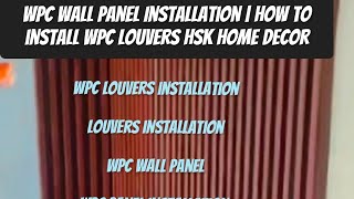 WPC Wall Panel Installation  how to install wpc louvers  TV unit design  best quality wpc sheet [upl. by Blackstock869]