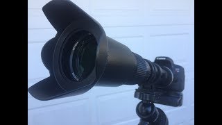 Unbox and quick look at Opteka 500mm1000mm f8 Manual Telephoto Lens [upl. by Esaj]