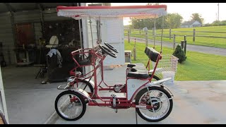 How to Install An Electric Hub Motor with Pedal Assist on a Surrey Deluxe 4Wheel Bike [upl. by Parfitt]