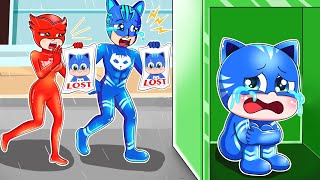 OMG Baby Catboys missing Who is the kidnapper Sad Story PJ MASKS Aniamtion [upl. by Analim]