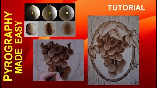 Wood burning for Beginners  Analyzing Light amp Adding Color to pyrography tutorial [upl. by Karole295]