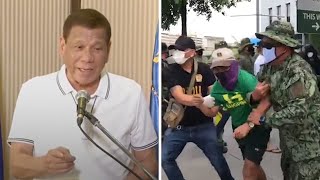 Philippines president threatens to shoot dead coronavirus lockdown troublemakers [upl. by Lewanna816]