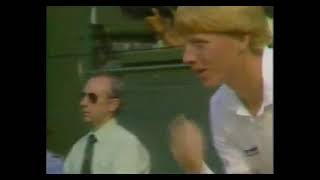 Wimbledon 1985 SF Becker vs Jarryd [upl. by Atsirk]