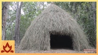 Primitive Technology Grass hut [upl. by Zwick123]