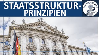 5 Staatsstrukturprinzipien einfach erklärt  Republik Demokratie Rechtsstaatlichkeit Föderalismus [upl. by Ahseik90]