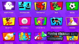 Playing stickman party minigames part 1 stickman stickmanparty [upl. by Nah]